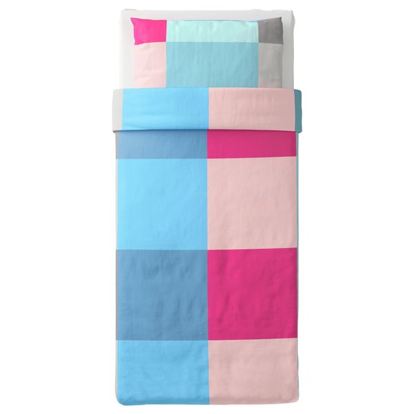 Пододеяльник и 1 наволочка БРУНКРИСЛА, разноцветный - схема-чертеж с размерами
