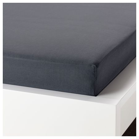 Простыня натяжная ПУДЕРВИВА, темно-серый