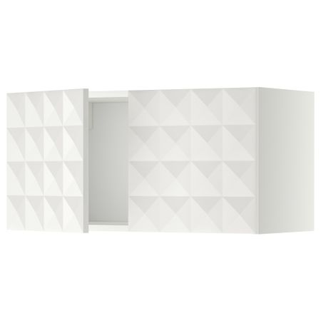 Навесной шкаф с 2 дверями МЕТОД, белый, Гэррестад белый (80x40 см)