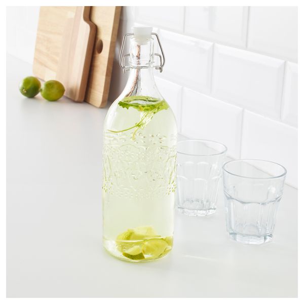 Бутылка с пробкой СОММАР 2017, с рисунком (1 л) - схема-чертеж с размерами