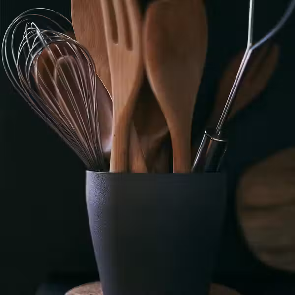 RÖRT Ложка - круглой формы/бук - схема-чертеж с размерами