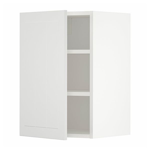 Навесной шкаф с полками, белый/Стенсунд белый 40x60 см IKEA METOD МЕТОД 794.097.60 - схема-чертеж с размерами