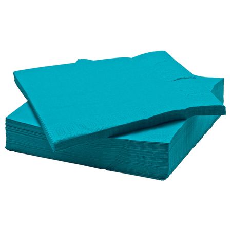 Салфетка бумажная, бирюзовый 40x40 см IKEA FANTASTISK ФАНТАСТИСК 303.978.48
