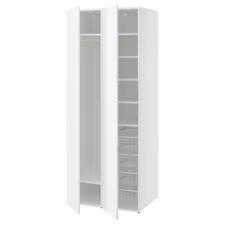 LASTARE ЛАСТАРЕ Гардероб, комбинация - белый 80x62x200 см