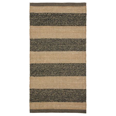 Ковер безворсовый, черный-бежевый 80x150 см IKEA UGILT УГИЛЬТ 104.187.76
