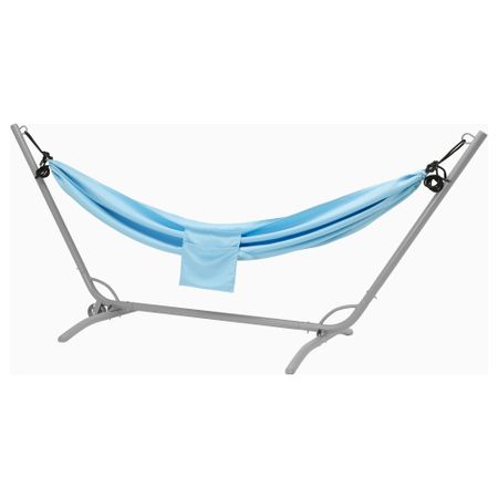Гамак с опорой ГОРЭ / РИСЁ, серый, голубой