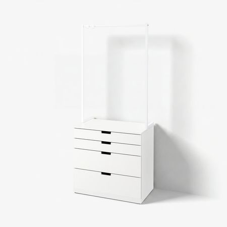 NORDLI Комод с 4 ящиками - белый 80x192 см