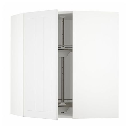 Угловой навесной шкаф с вращающейся секцией, белый/Стенсунд белый 68x80 см IKEA METOD МЕТОД 194.097.44