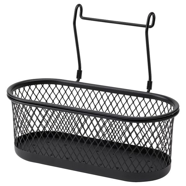 Контейнер, черный/сетка 31x16 см IKEA HULTARP ГУЛЬТАРП 704.488.36 - фото 1