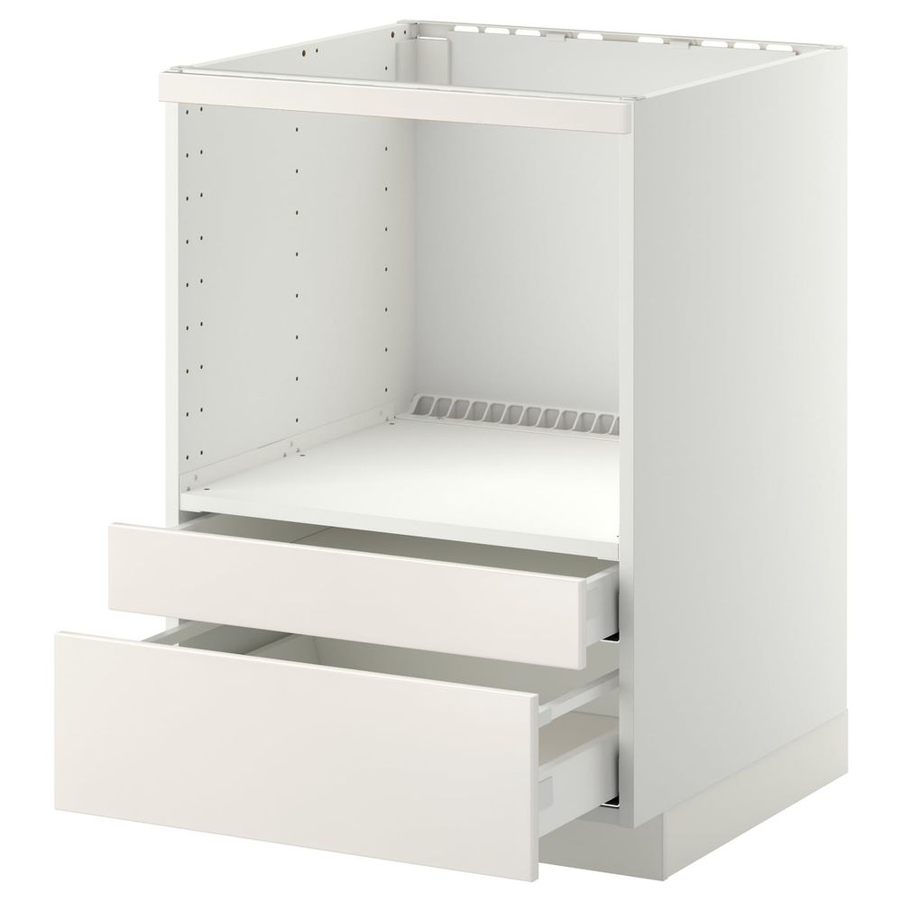 Напольный шкаф для комбинирования СВЧ/ящики, белый/Веддинге белый 60x60 см IKEA METOD МЕТОД / MAXIMERA МАКСИМЕРА 592.346.86 - фото 1