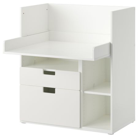 Столик для игр с 2 ящиками СТУВА, белый (90x79x102 см)