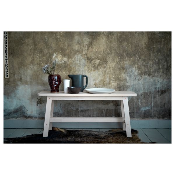 Скамья НОРРОКЕР, белый береза (103 см) - фото 4