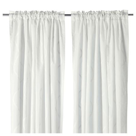 Гардины, 1 пара ХИЛЛЬМАРИ, белый (145x300 см)