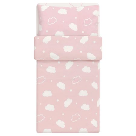 Детское постельное белье, 3 предмета, 60x120 см, облако, розовый IKEA RINGDUVA 705.411.94