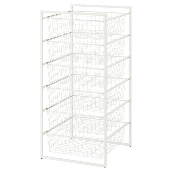 Комбинация для хранения, белый 50x51x104 см IKEA JONAXEL ЙОНАКСЕЛЬ 792.971.40 - фото 1