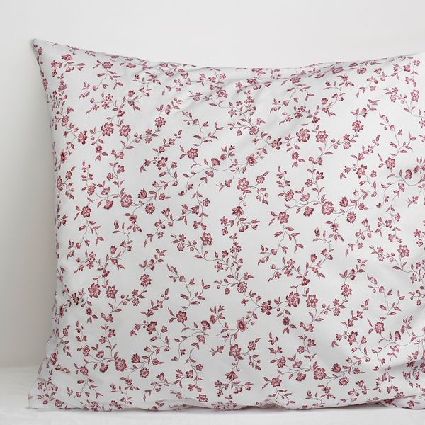 Наволочка, белый, розовый, 70x70 см IKEA ХЭССЛЕКЛОККА 504.265.76 - фото 2