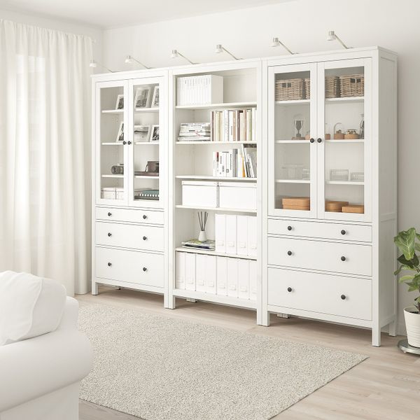 Комбинация для хранения с дверцами/ящ, белая морилка 270x197 см IKEA HEMNES ХЕМНЭС 992.338.02 - фото 2