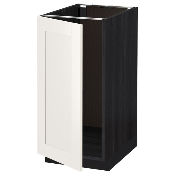 Напольный шкаф для мойки, мусорных контейнер МЕТОД, черный, Сэведаль белый (40x60 см) - схема-чертеж с размерами