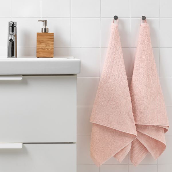 Полотенце, бледно-розовый, 50x100 см IKEA ВОГШЁН 303.536.51 - фото 2