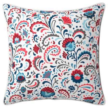 Чехол на подушку, белый/разноцветный 50x50 см IKEA КРАТТЕН 704.474.22