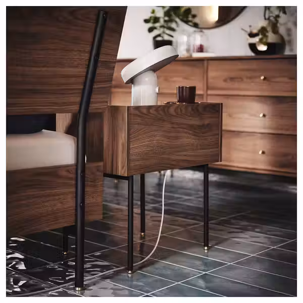 RÅDMANSÖ Тумба прикроватная - коричневый под грецкий орех 54x38x58 см - фото 5