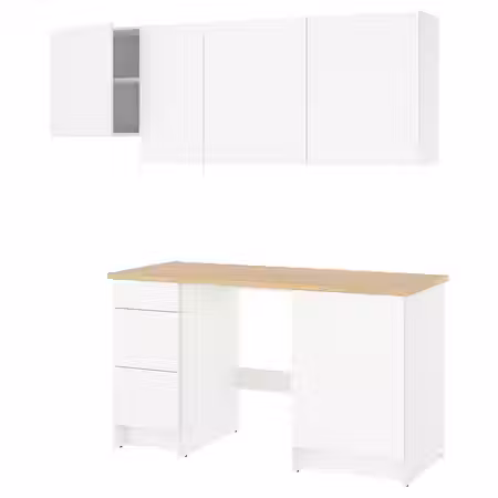 KNOXHULT Кухня - белый 220x61x220 см