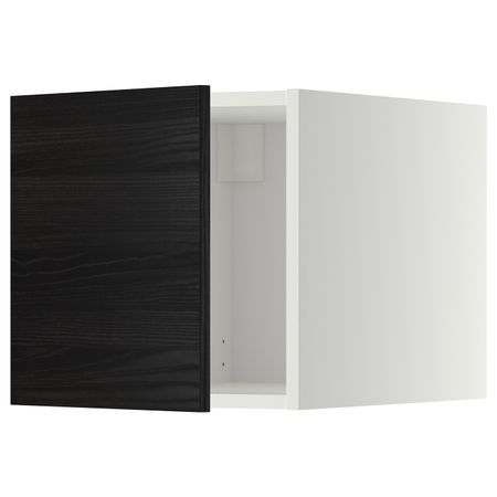 Верхний шкаф, белый, Тингсрид черный 40x40 см IKEA МЕТОД 192.248.25