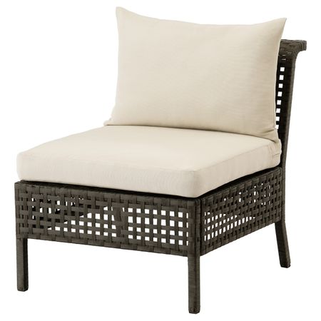 Садовое легкое кресло, черно-коричневый/Холло бежевый 62x80x85 см IKEA КУНГСХОЛЬМЕН 292.288.04