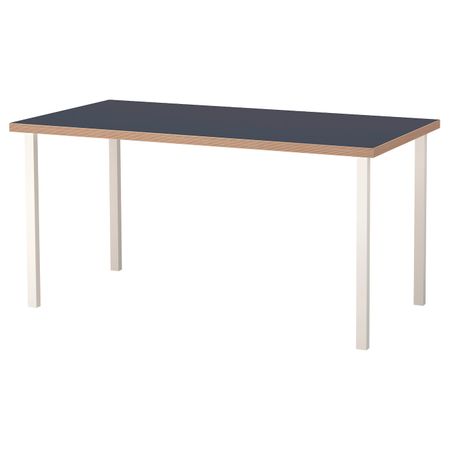 Стол, синий, белый 150x75 см IKEA ЛИННМОН / ГОДВИН 592.792.60