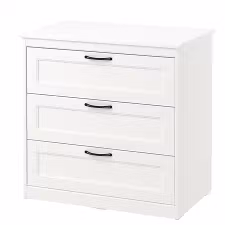 SONGESAND Комод с 3 ящиками - белый 82x81 см