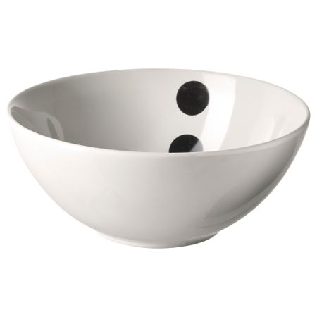 Миска ТИККАР, белый, черный (16 см)