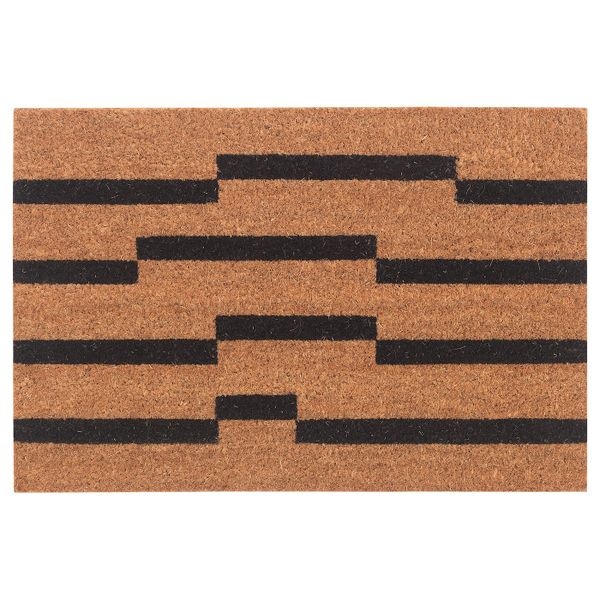 Придверный коврик, черный/бежевый, 40x60 см IKEA УГЛЕВ 704.501.17 - фото 1