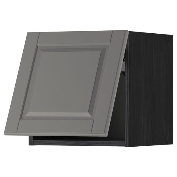 Горизонтальный навесной шкаф МЕТОД, черный, Будбин серый - схема-чертеж с размерами