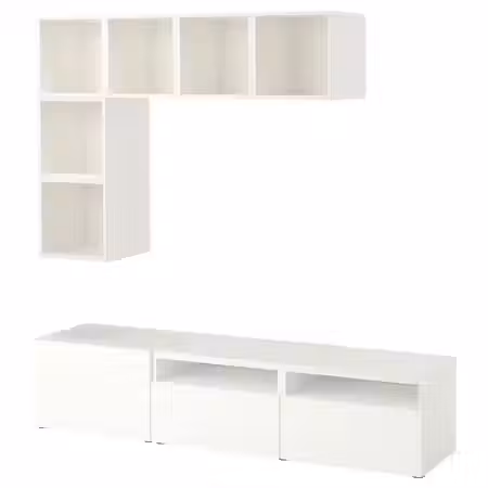 BESTÅ / EKET Комбинация для ТВ - белый 180x42x170 см