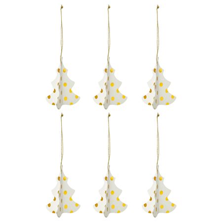 Украшение подвесное ВИНТЕР 2018, рождественская елка, белый (8 см)