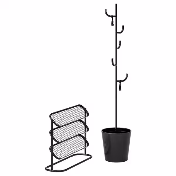 ÄLGANÄS ЭЛЬГАНЭС Мебель для прихожей, 2 предм. - чёрный - фото 1