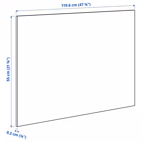 LYSEKIL Настенная панель - схема-чертеж с размерами