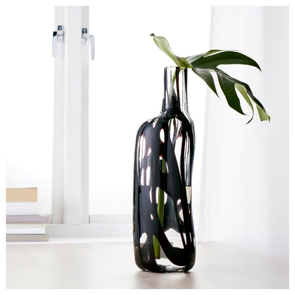 Ваза ФИРАНДЕ, прозрачное стекло, черный (40 см) - фото 2
