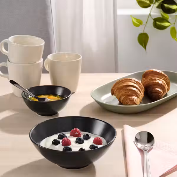 FÄRGKLAR Миска - матовая поверхность темно-серый 16 см - фото 3