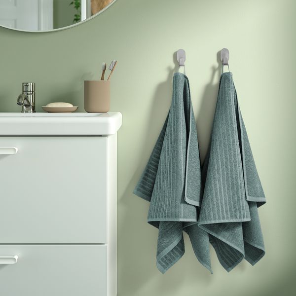 Полотенце, 50x100 см, серо-бирюзовый IKEA VÅGSJÖN ВОГШЁН 104.880.43 - схема-чертеж с размерами