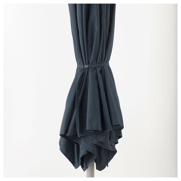 Зонт от солнца с опорой КУГГЁ / ЛИНДЭЙА, синий, Локо серый (300 см) - фото 3