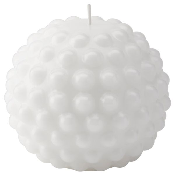 Неароматическая свеча формовая, круглой формы/белый 9 см IKEA SKÅRAD 704.700.35 - схема-чертеж с размерами