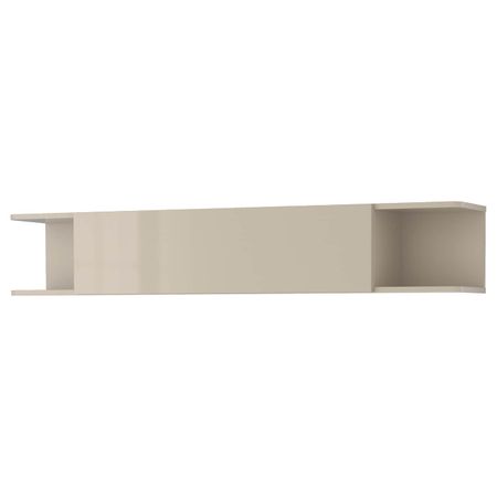 Полка навесная, бежевый глянцевый бежевый 160x27 см IKEA МОСТОРП 603.839.96