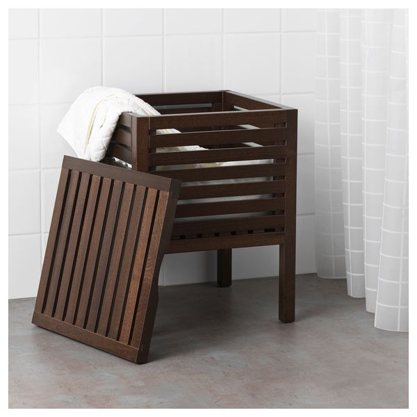 Табурет-ящик МОЛЬГЕР, темно-коричневый - схема-чертеж с размерами