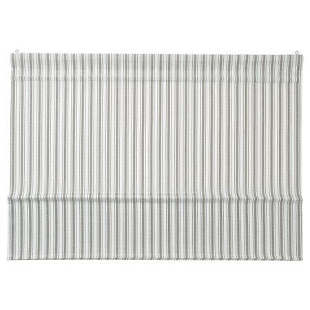 Римская штора, белый, зеленый, в полоску, 80x160 см IKEA RINGBLOMMA РИНГБЛУММА 104.910.69
