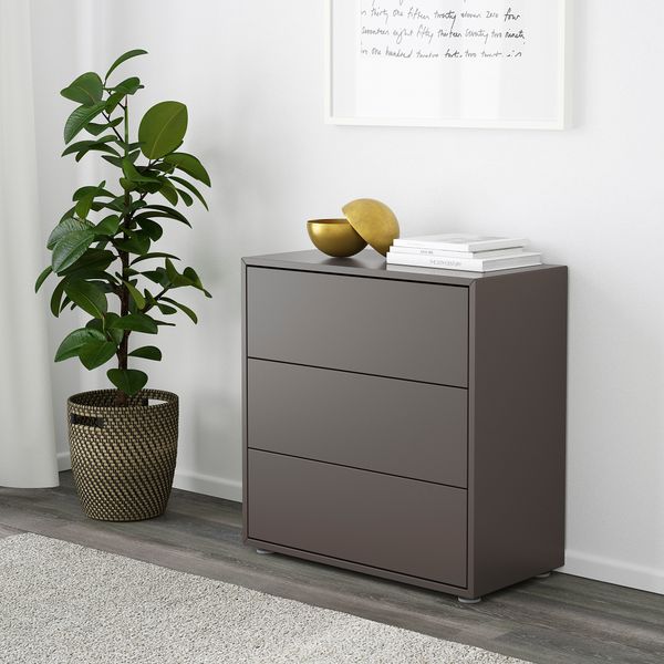 Шкаф с 3 ящиками, 70x35x70 см, темно-серый IKEA EKET ЭКЕТ 703.449.33 - фото 4
