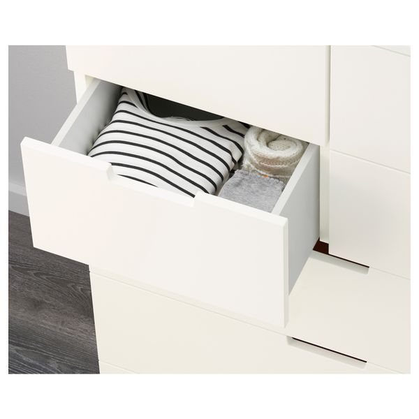 Комод с 7 ящиками НОРДЛИ, белый (80x120 см) - фото 3
