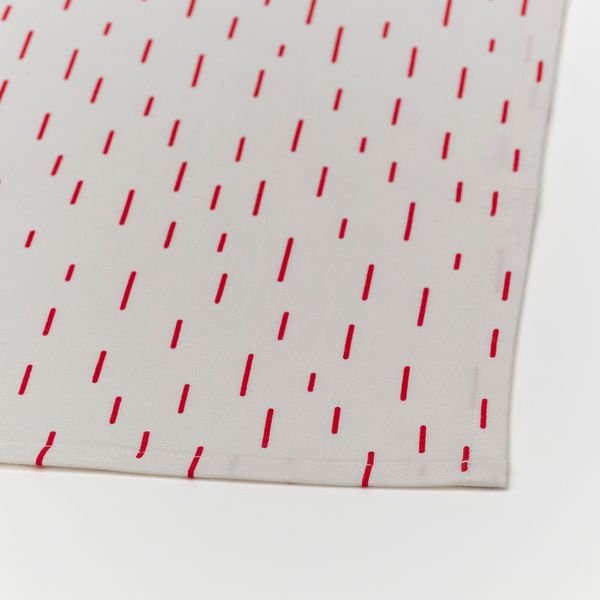 Скатерть, 145x240 см, с рисунком ярко-красный, белый IKEA SNÖKRABB КРАББA 005.651.26 - фото 4