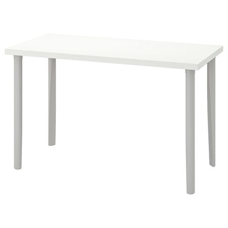 Стол, белый, светло-серый 120x60 см IKEA LINNMON ЛИННМОН / TORSKLINT ТОРСКЛИНТ 892.794.71