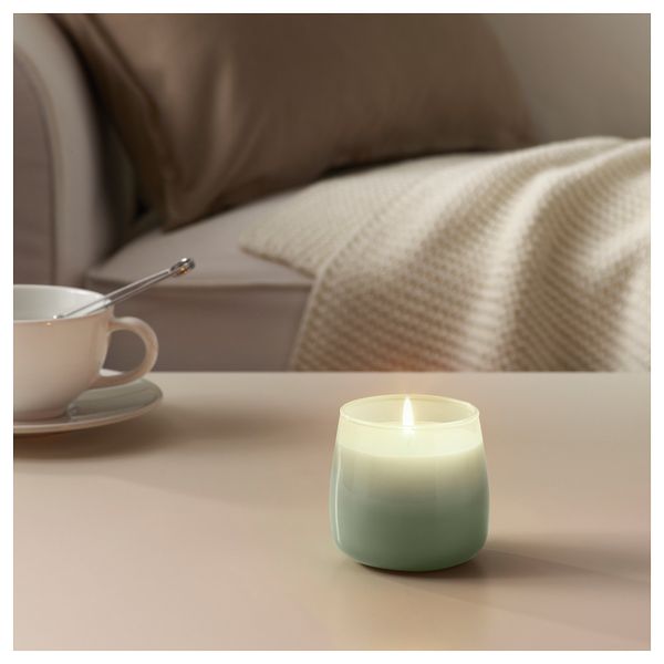 Ароматическая свеча в стакане ФРИСКХЕТ, бирюзовый Водный поток, бирюзовый (7.5 см) - фото 3